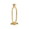 Sagebrook Home 7" Oval Ring Taper Candle Holder - Contemporary Gold Abstract Metal Candle Display for Home or Office Decor - Wedding Event Candle - 2 of 4