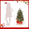 3FT Pre Lit Fiber Optic Christmas Tree with Sleigh Ride Base, 78 Warm White Lights & 8 Modes, USB Powered Prelit Xmas Tree - 4 of 4