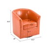 GDFStudio Jackson Contemporary Faux Leather Upholstered Swivel Club Chair - 3 of 4