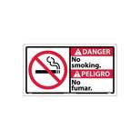 National Marker No Smoking (Bilingual W/Graphic) 10X18 Rigid Plastic Caution Sign DBA6R