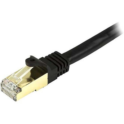 StarTech 4ft BK Cat6a Shielded Patch Cable Cat6a Ethernet Cable 4 ft Cat 6a C6ASPAT4BK