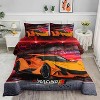 Race Car Comforter Set Twin Size – 3Pcs Kids Racing Car Bedding with Honeycomb Design, Extreme Sports Quilt Set for Boys, Teens with 2 Pillowcases - 3 of 4
