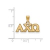 Black Bow Jewelry 14k Yellow Gold Plated Sterling Silver Alpha Chi Omega Greek Life Small Pendant - 2 of 3