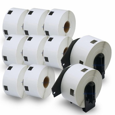 BETCKEY - Compatible White Labels Replacement for Brother DK-1220 Use with Brother QL Label Printers 10 Rolls + 2 Reusable Cartridges