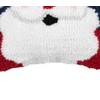 C&F Home 8" x 8" Christmas Santa Wishes Santa Face on Black Background Small Petite Accent Hooked Pillow - 3 of 4