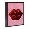 Stupell Industries Bold Pink & Red Lips Disco Pattern Framed Giclee Art - 2 of 4