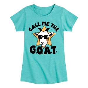Girls' - Instant Message - Call Me The GOAT Fitted Short Sleeve Graphic T-Shirt - 1 of 4