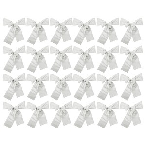 Unique Bargains Chair Sashes Self-Tie 108.27"x6.69" Silver Tone 20 Pcs - 1 of 4
