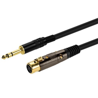 Monoprice XLR Female to 1/4in TRS Male Cable - 35 Feet | 16AWG, Gold Plated - Premier Series