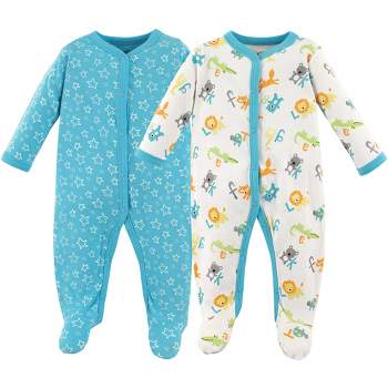 Luvable Friends Baby Cotton Snap Sleep and Play 2pk, Abc