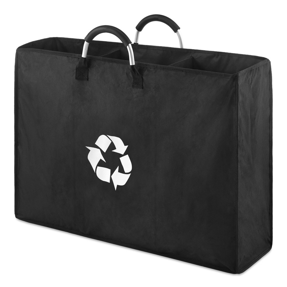 Photos - Waste Bin Whitmor Aluminum Handle Recycle Bag Black