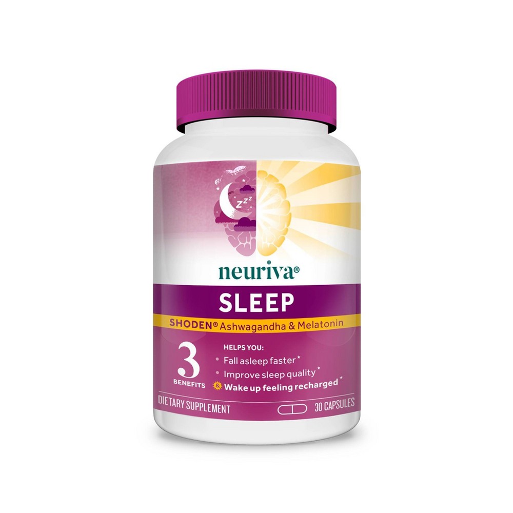 Melatonin & Ashwagandha Sleep Support Supplement - Neuriva Sleep (30 count)  Nightly Sleep Support Supplement  Clinically Tested Ashwagandha  Helps You Fall Asleep Fast & Wake Up Feeling Recharged*