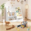 SKONYON 4-Tier Kids Bookshelf and Toy Storage, 5 Layer Fabric Toddler Bookshelf, Kids Toy Storage Organizer, Sling Kids Bookcase - 2 of 4