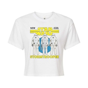 Women's - Star Wars - St Action Figure Cropped Graphic T-Shirt - 1 of 4