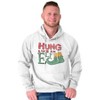 Funny Christmas Hung Like An Elf Hoodie Hooded Sweatshirt Men Brisco Brands - 4 of 4