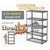 NicBex 5 Tier Heavy Duty Metal Storage Shelves,Adjustable Industrial Shelving Unit Storage Rack for Basements,Garages,Kitchen,Black - 3 of 4