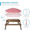 Best Choice Products Kids 3-in-1 Outdoor Convertible Activity Sand & Water Picnic Table w/ Umbrella - 4 of 4