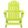 vidaXL Patio Adirondack Rocking Chair, Solid Fir Wood, Green - 2 of 4