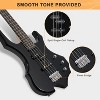 GLARRY Electric Bass Guitar 4 Strings Buring Fire Style Single Coil - Split Single Coil Pickups with 20W Amp, Bag - 4 of 4