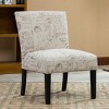 NicBex Cotton Accent Chair,Upholstered Living Room Chairs with English Letter Print Backrest,Comfy Armless Chair,Accent Chairs for Living Room,White - image 2 of 4