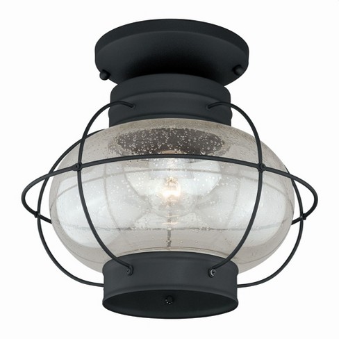 Vaxcel Chatham 1 - Light Flush Mount in  Textured Black - image 1 of 4