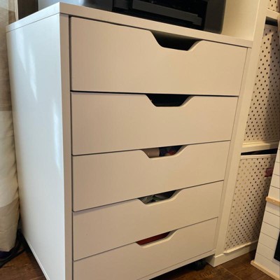 Halifax 5 Drawer Cabinet with Casters White - Winsome