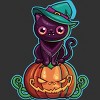 Men's Design By Humans Ferociously Cute Halloween Vampire Witch Kitty Cat By LittleBunnySunshine Tank Top - 2 of 2