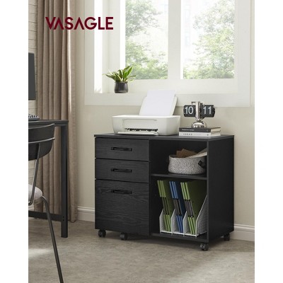 3-Drawer Rolling File Cabinet for Home Office