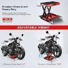 EcoSummer 1100 Lbs Steel Wide Deck Motorcycle Lift Jack, ATV Scissor Lift with Dolly & Hand Crank, Foldable Platform. - 3 of 4