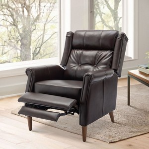COLAMY Mid-Century Faux Leather Recliner Armchair – Tufted Pushback Lounge Chair for Living Room, Bedroom, or Reading Nook - 1 of 4