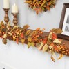 Northlight Autumn Leaves and Berries Fall Harvest Artificial Garland - 5' - Unlit - 2 of 4