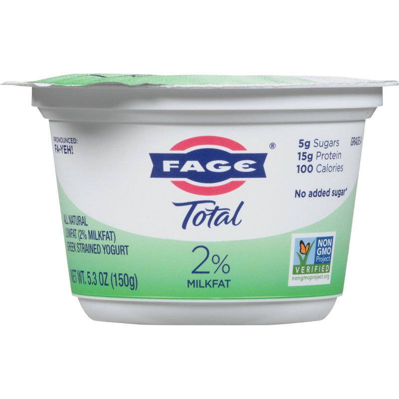 FAGE Total 2% Milkfat Plain Greek Yogurt - 5.3oz, 1 of 5