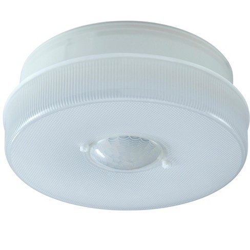 IQ America Battery-Powered LED Motion Sensor Flush Mount Ceiling Light, 7 inch 1150 Lumens, WH - image 1 of 4