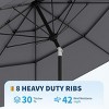 3 Tiers Heavy Duty Patio Umbrella,Outdoor Market Table Umbrellas  , Market Umbrella Outdoor with Ventilation and Hand Crank - 3 of 4