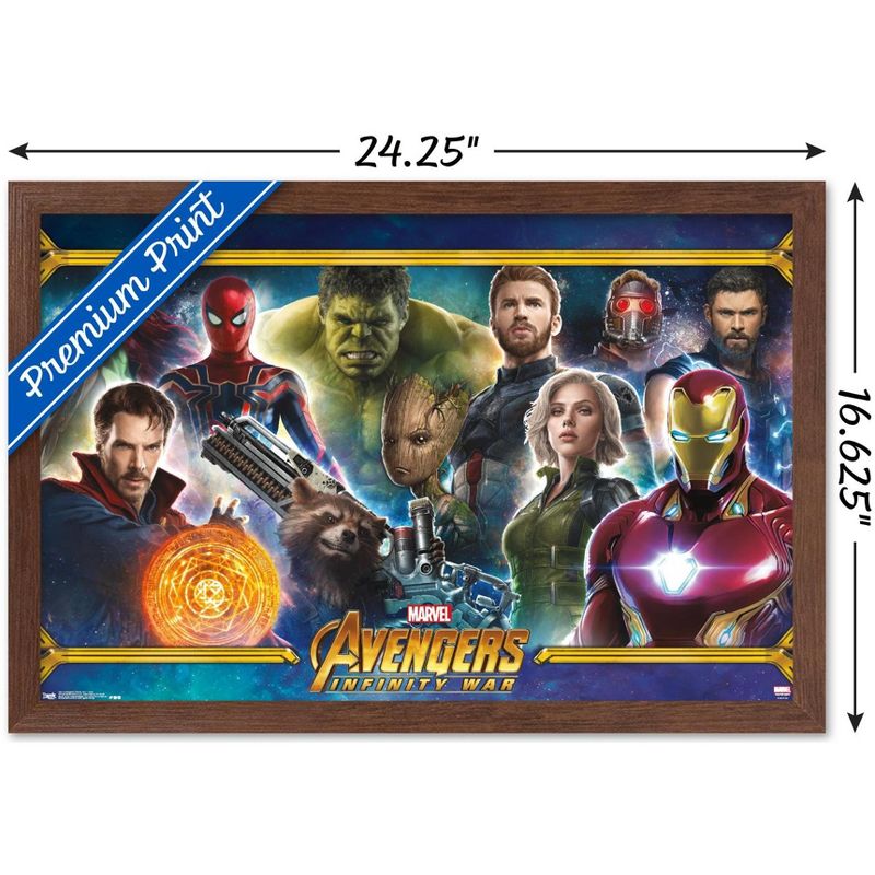 Trends International Marvel Cinematic Universe - Avengers - Infinity War - Team Framed Wall Poster Prints, 3 of 7
