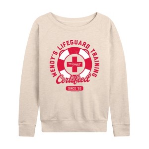 Women's - The Sandlot - Wendys Lifeguard Training Lightweight French Terry Wide Neck Long Sleeve Graphic Shirt - 1 of 4