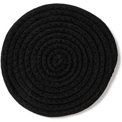 Juvale - - Set Of 4 Cotton Weave Potholders Trivets, 7\" Round Coasters Hot Pot Holders Mats, 4 Colors