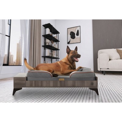 TailZzz Wyatt Wooden Pet Bed with Mattress Elevated Italy Ubuy