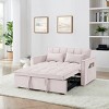 54.33" Modern Convertible Sleeper Sofa Bed with Adjustable Back, Compact Pull-Out Velvet Loveseat for Small Apartments or Offices–The Pop Home - 2 of 4