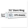 Avery Durable View Binder with DuraHinge and Slant Rings, 3 Rings, 1.5" Capacity, 11 x 8.5, White - 2 of 4