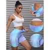 INSPIRE CHIC 3 Packs Women's High Waist Tie Dye Tummy Control Workout Running Biker Thigh Slimmer - 3 of 4