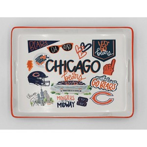 NFL Chicago Bears Loco Fan Large Serving Tray with Handle - 1 of 1