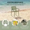 WestinTrends Playa Outdoor Stackable Polypropylene Plastic Resin Dining Armchairs (Set of 4) - 3 of 4
