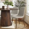 5-Piece Dining Set for 4 ,Walnut Wood 46" Round Dining Table with Armless Dining Chairs for Dining Room,Living Room-Tanpinhause - 4 of 4