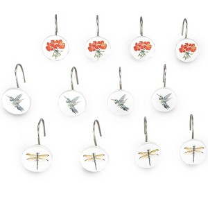 The Lakeside Collection Spring Fever Bathroom Collection - Set of 12 Shower Hooks - 1 of 2