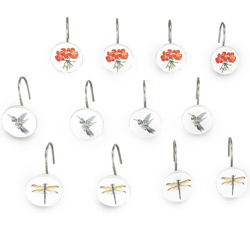 The Lakeside Collection Spring Fever Bathroom Collection - Set of 12 Shower Hooks, 1 of 3