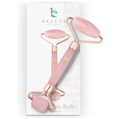 Beauty by Earth Rose Quartz Face Roller Skin Care Tools, Face Massager Roller