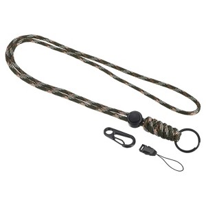Unique Bargains  Necklace Keychain Cord Metal Clasp Hook Ring Strap for Keys Whistle ID Card Badge Holder - 1 of 4