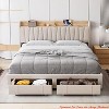 Upholstered Bed Frame w/ Storage Headboard,Platform Bed Frame w/ Storage Drawers, Charging Station No Box Spring Needed - 3 of 4
