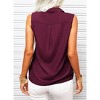 Imily Bela Women's Sleeveless Button Down Shirt Elegant Office Top for Summer Wear - 4 of 4